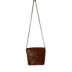 Patricia Nash Marciana Flap Leather Tooled Crossbody Bag
